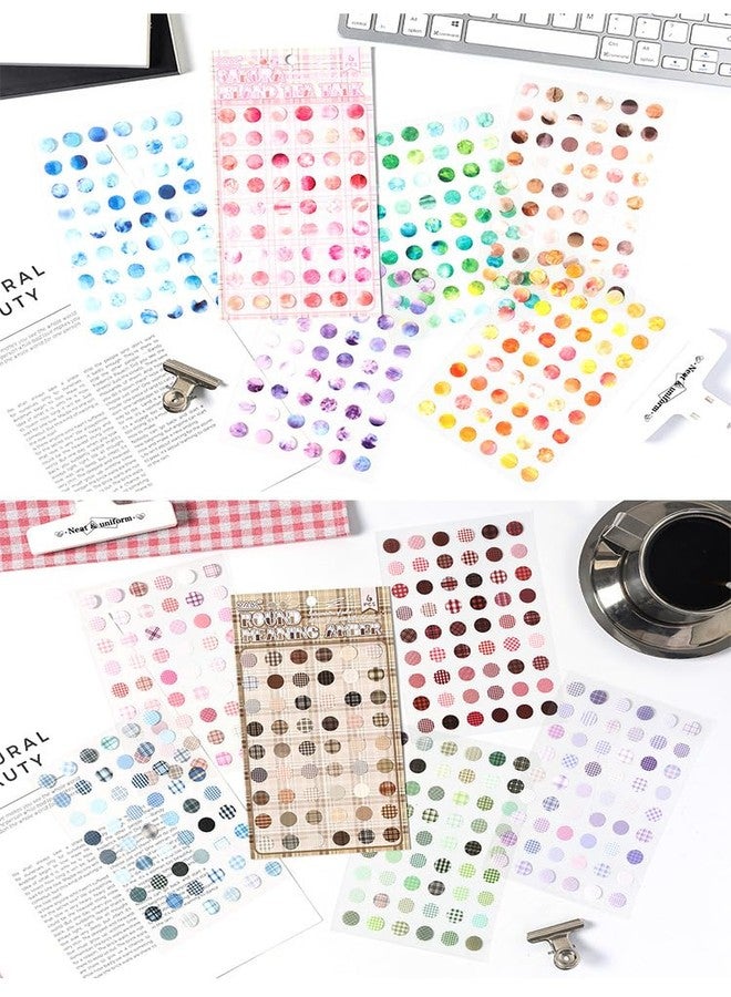 SAMVARDHAN Round Dot Journaling Stickers Set - 24 Sheets | Pastel, Vintage & Patterned Circle Stickers for Bullet Journals, Planners, Scrapbooking, Study Notes, DIY Crafts & Aesthetic Stationery - Image 5